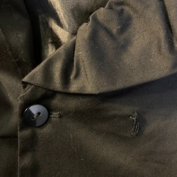 Sandro Women's Romantic Ruffled Jacket Size L NEW Black Cotton Poplin Summer - Picture 5 of 8